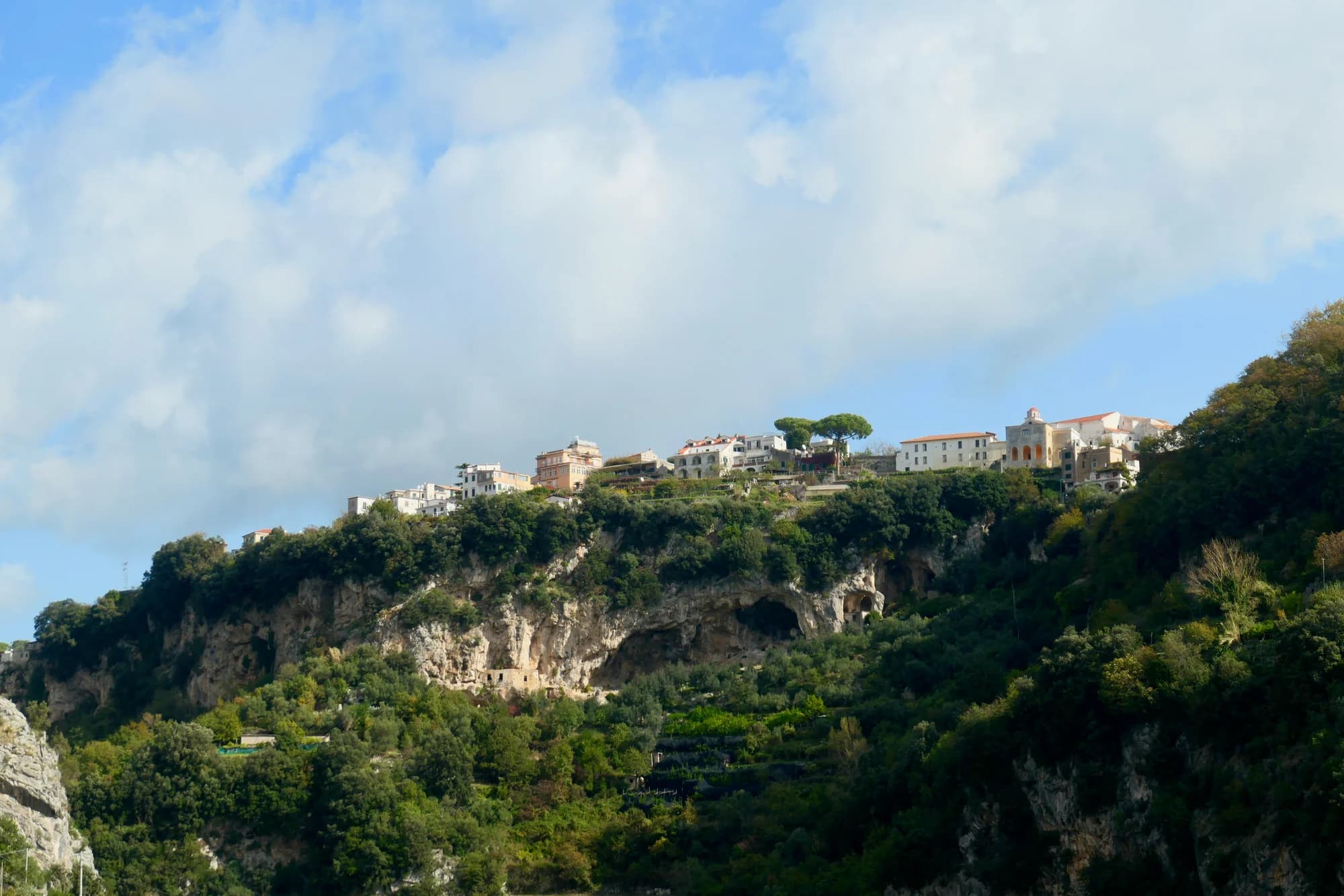 Sunset over Praiano, the quietest and most romantic village on the Amalfi Coast