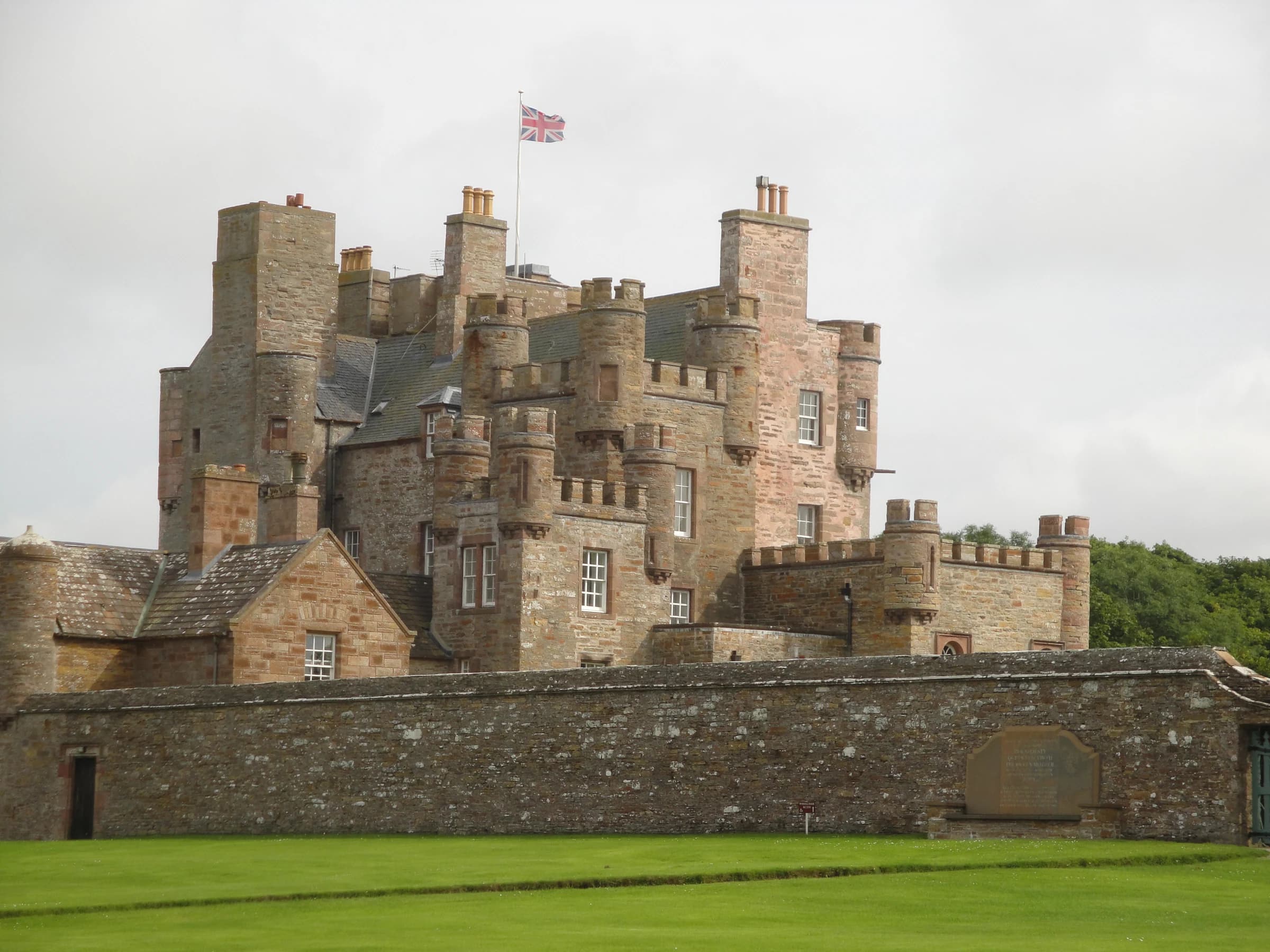 The Castle of Mey and coastal estate grounds in Caithness, Scotland